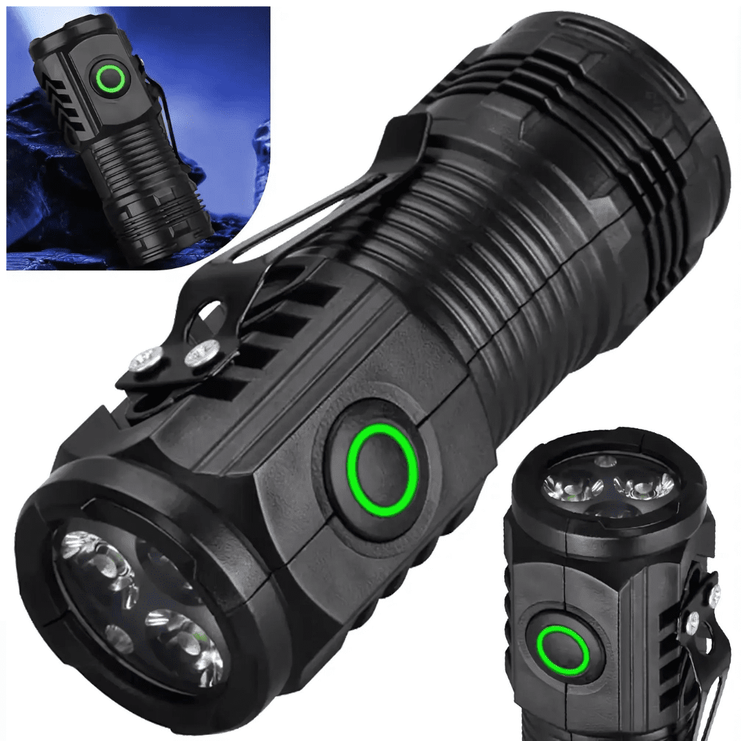 Mini Linterna de 8 CMS. 3 Led Recargable