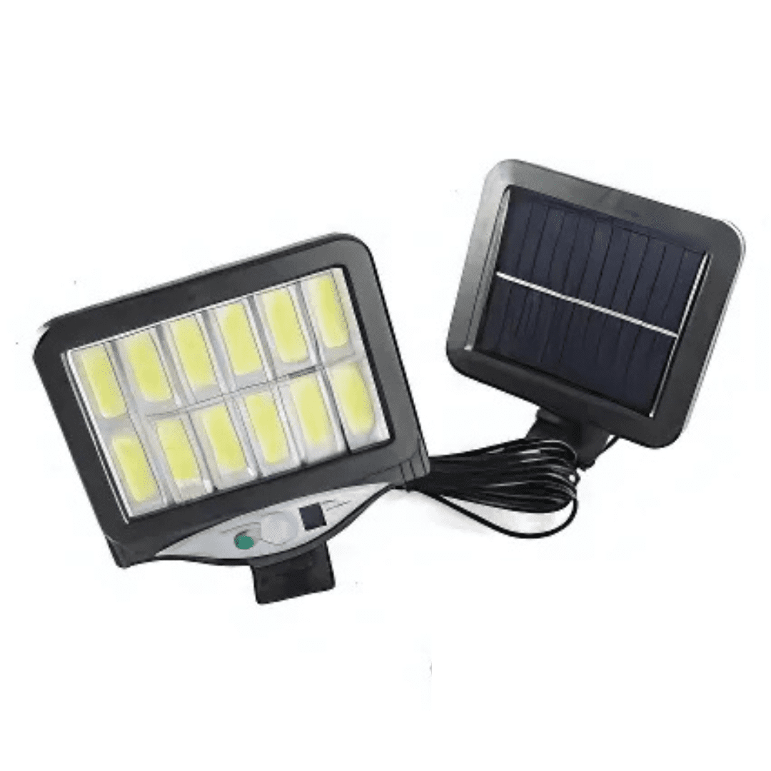Foco Solar 12 Placas COB con Panel Independiente