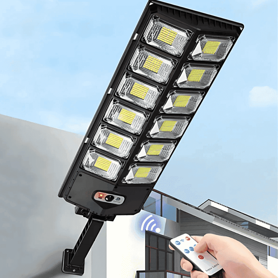 Foco Solar Tipo Poste 400W. con Control Remoto