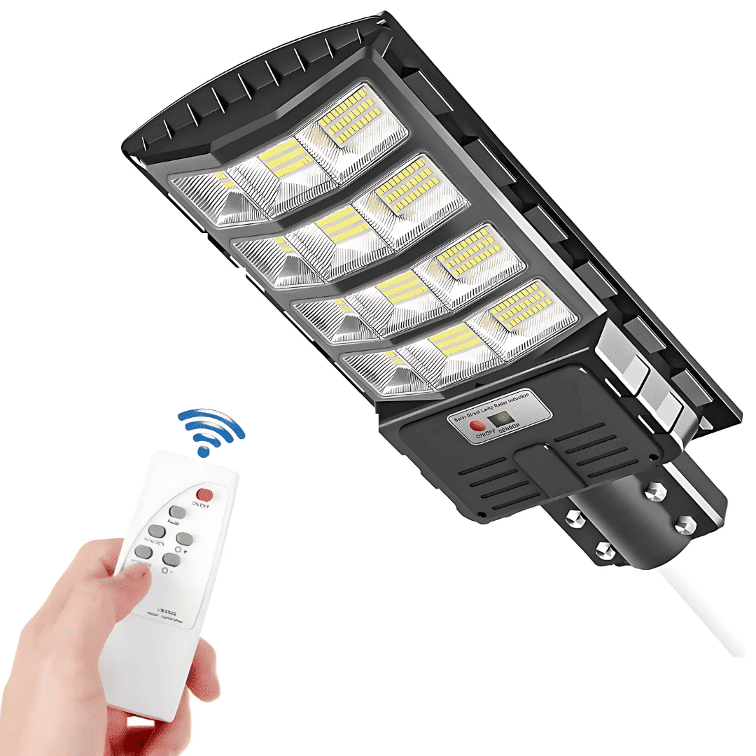 Foco Solar Tipo Poste 500W con Control Remoto y Soporte