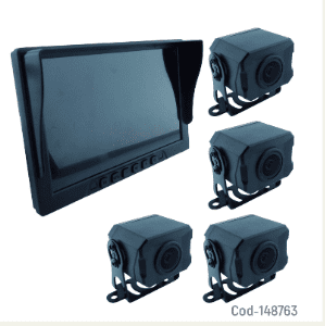 Kit DVR Para Camion De Pantalla 10” Mas 4 Camaras A 9-36 Volt Incluye Cables