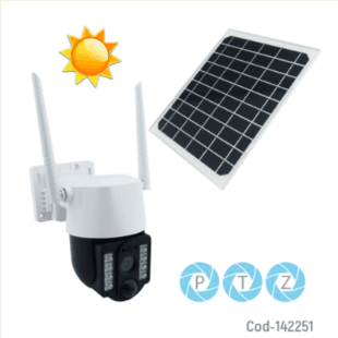 Camara De Vigilancia IP Con 8 LED, Solar, Conexion Wifi, Detector De Movimiento. Modelo VC3-W