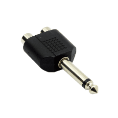 Adaptador 2 RCA A Plug 6,3Mm